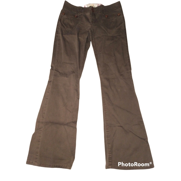 NORI | Vintage Brown Flare Leg Pants Slacks | Size 7 - Picture 2 of 13